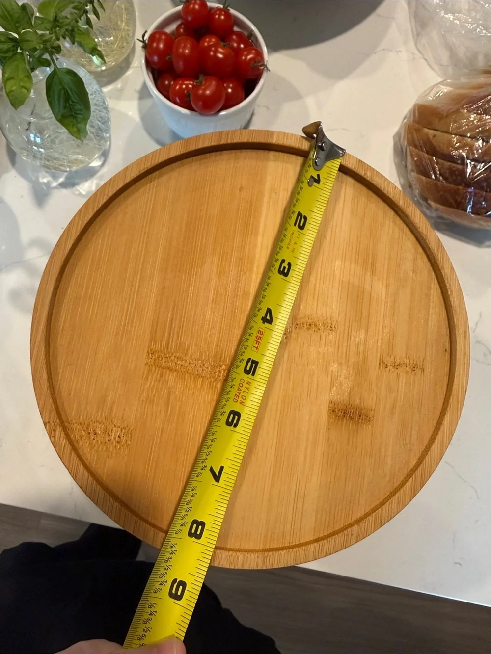 Bamboo Two-Tier Serving Stand - Natural
